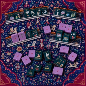 Juego de Mahjong Plegable de Lujo, Portátil, con Fichas Acrílicas, Serie Nutcracker, Diseño Woodlands Society, Duradero - Product Image 2