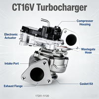 Turbocharger CT16V 17201-11120 untuk Toyota Hilux Revo Fortuner Innova 1GD-FTV 2.8L 2GD-FTV 2.4L 2015+