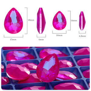 Cristales de Estrás en Forma de Gota de Agua Fluorescentes Color Moca Selina, Piedras de Cristal para Manualidades, Bolsos de Noche, Decoración de Uñas - Product Image 4