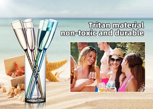 Vaso Irrompible de Tritán de 10 oz para Bebidas Frías, <span class=keywords><strong>Colores</strong></span> y Logotipo Personalizados, Diseño para Bodas y Playa - Product Image 6