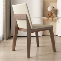 Chaise de salle à manger moderne de style français en bois de frêne massif blanc, dossier en fer, non pliable, pour salon, restaurant, usage commercial