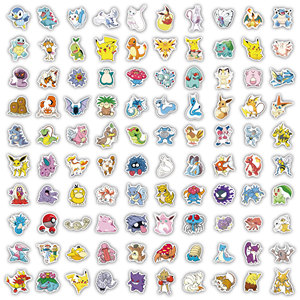 ZY2320 100 Pezzi Adesivi Decorativi <span class=keywords><strong>Anime</strong></span> Giapponesi Poke Monster per Bambini, Ragazze, Laptop, Skateboard, Valigie, Chitarre, Adesivi Artistici in Vinile - Product Image 2
