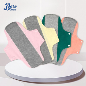 Serviettes hygiéniques lavables en tissu de graphène de couleur unie réutilisables Confort respirant Serviette menstruelle - Product Image 1