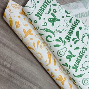 Factory Custom Logo Printed <b>Food</b> Grade Recyclable Burger <b>Wrapping</b> Baking <b>Paper</b> Greaseproof PE Coating for Sushi Bread Wholesale - Product Image 6