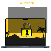 Filtre de confidentialité pour écran, couverture complète, installation facile, MacBook Air 13,6'' puce M2, amovible, anti-lumière bleue, anti-reflets, qualité AAA