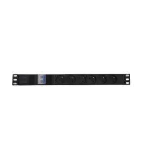 1U 6 ways France type with 2 P circuit breaker rack pdu power distribution unit