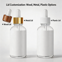 Flacon compte-gouttes rond en verre ambré pour soins de la peau, soins personnels, huiles essentielles pour cheveux, avec logo personnalisé, 10 ml, 20 ml, 30 ml, 50 ml, 100 ml, 150 ml, 200 ml