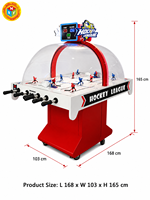 Machine de jeu d'arcade de hockey sur bulle, table de hockey en dôme avec LED pour parc d'attractions