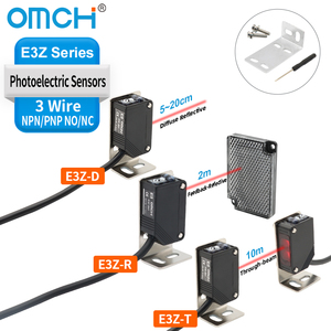 เซ็นเซอร์โฟโตอิเล็กทริกแบบอินดักทีฟ รุ่น OMCH <span class=keywords><strong>E3Z</strong></span> แบบสะท้อนแสงกระจาย ระยะตรวจจับ 5~20 ซม. 2ม.10ม. 3 สาย NPN PNP NO NC ระดับการป้องกัน IP67 - Product Image 2