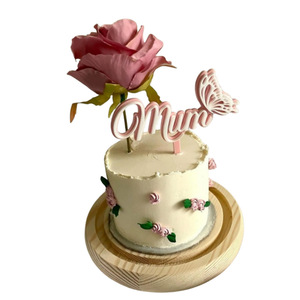 Acrylic <b>Cake</b> Topper Mum Butterfly <b>Cake</b> Decor Mother's Day Birthday Plugin 9cm Wide <b>Cake</b> <b>Decorating</b> <b>Supplies</b> - Product Image 5