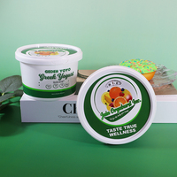 Fabricant, usine, OEM, ODM, personnalisation du logo, pot en plastique PP pour crème glacée, contenants pour yaourt avec couvercle à verrouillage de sécurité