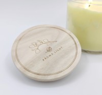 Bocaux à bougies en bois de Paulownia avec couvercles, gravure de logo personnalisée, bouchon coulissant anti-déversement avec joint d'étanchéité, couleur bois naturel, ISO9001