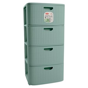 Cassettiera salvaspazio 4C (40x40x80ซม.) บ้าน Domus คอลเลกชันชาเขียว90102 - Product Image 1