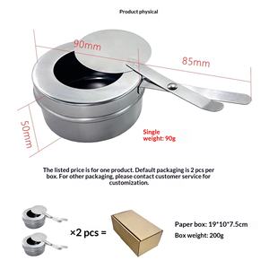 Fourneau à alcool en acier inoxydable 410, corps droit, forme de soucoupe volante, service libre, fondue en plein air, pot sec, support pour combustible solide/liquide - Product Image 6