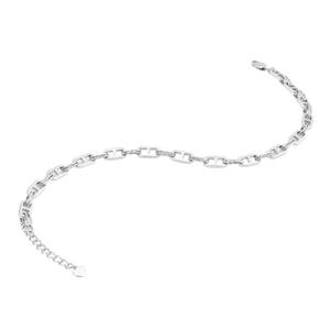 Chaîne de poignet massive et épaisse en platine Pt950 blanche, à maillons entrelacés, unisexe, pour usage quotidien et style urbain, ornement robuste en platine, cadeau - Product Image 4