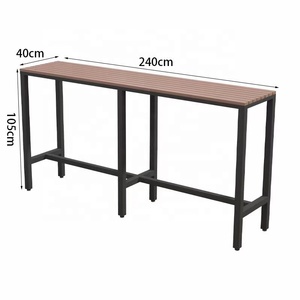 Combinazione Moderna di <span class=keywords><strong>Tavolo</strong></span> e Sedie da Bar per Esterni, Montaggio a <span class=keywords><strong>Parete</strong></span>, Telaio in Ferro Resistente, Design Impilabile e Impermeabile per Balcone e Tempo Libero - Product Image 5