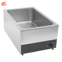 Gewerbliches Elektrisches Bain-Marie für Theken, 165mm Tiefer Edelstahl-Speisenwärmer für Buffet, Restaurant und Catering BM165