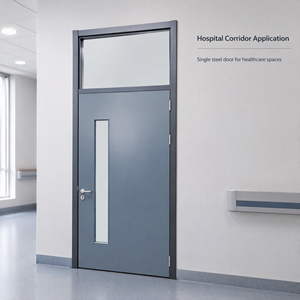 <span class=keywords><strong>Porta</strong></span> in Acciaio con Pannello in Vetro 1000*2400, Design Cinese per Interni Commerciali, per Scuole, Ospedali, Stanze Bianche, Laboratori - Product Image 1