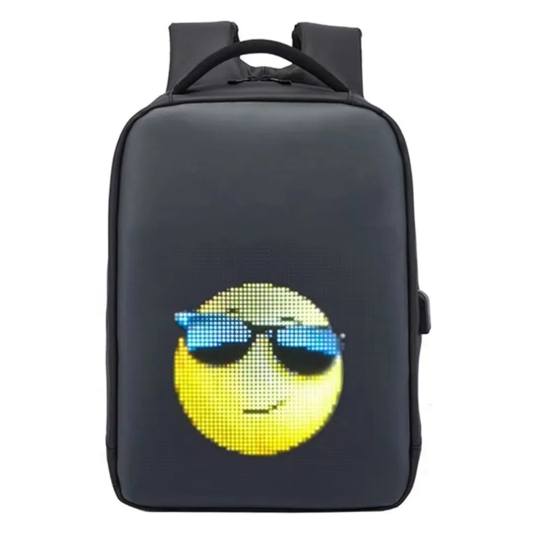 Fashion LED Travel Mochila zaino Display Screen Back Pack Bag