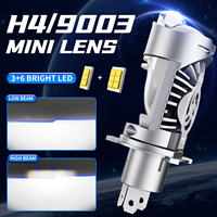 Ampoule de phare LED H4 avec mini projecteur bi-LED, 90W haute puissance, 10000LM, 6500K, 12V, CNC
