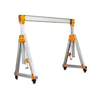 Mini-grue portique mobile en aluminium et acier, capacité de charge nominale de 1 tonne, moteur, roulement, boîte de vitesses, cœur PLC