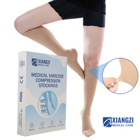 Mollet large 23-32mmHg classe 2 chaussette de compression genou haute chaussette couverte orteil