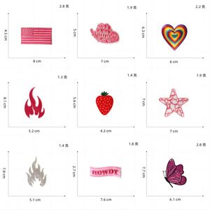 Parches Termoadhesivos Bordados Estilo Rosa: Llama, Estrella, Pantera Rosa para Decoración de Ropa y Bolsos - Product Image 3