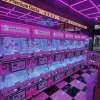 Machine à griffes lumineuse à LED personnalisée en métal, attrayante, pour la distribution de figurines, destinée aux salles d'arcade, centres commerciaux et lieux de divertissement