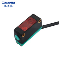 Sensor Fotoelektrik Laser Titik Kecil BGS, Saklar Foto Penekan Latar Belakang Cahaya Merah Tampak, IP65 untuk Mesin Pengemasan
