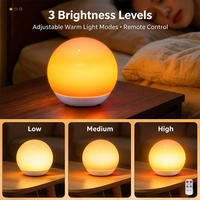 Lampe LED Coucher de Soleil à Télécommande, 3 Modes de Luminosité, Rechargeable, Veilleuse d'Ambiance pour Chambre, Photographie, Décoration Intérieure, Cadeau