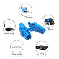 Ethernet PVC Gummi Farbige RJ45-Steckerabdeckung Kabel RJ45 Modularstecker Zugentlastungshülsen für Cat5e Cat6