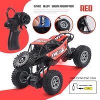 Voiture télécommandée tout-terrain en alliage avec amortisseurs et lumières LED - Voiture électrique pour garçons et filles, cadeau idéal pour les fêtes