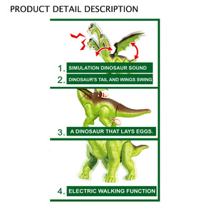 Juguete Eléctrico Multifuncional de Animales, <span class=keywords><strong>Dinosaurio</strong></span> de Tres Cabezas que Camina y Pone Huevos - Product Image 2