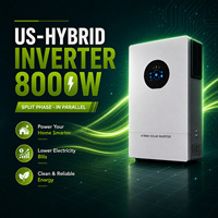 Onduleur solaire hybride à onde sinusoïdale pure 3.6kW 6.2kW 6.5kW 8kW 10kW 12kW Monophasé 120V Réseau MPPT Batterie domestique US