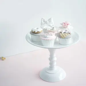 Satış beyaz düğün tatlı cupcake ekran kek standı dekorasyon tabağı şeker depolama tepsisi