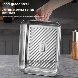 <span class=keywords><strong>Plateau</strong></span> rectangulaire Daifa toutes plateformes en acier inoxydable écologique, étanche, compatible <span class=keywords><strong>micro</strong></span>-ondes, pour raviolis, barbecue, légumes, avec couvercle - Product Image 2