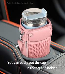 Sac de transport de bouteille d'eau avec poche pour téléphone pour Stanley Cup 40oz pochette porte-bouteille d'eau en néoprène avec sangle réglable - Product Image 2