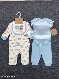 Conjunto de 7 piezas de algodón para bebé recién nacido, pelele con pies, ropa de un mes, estilo Instagram, bolsa de regalo - Product Image 6