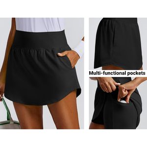 Womens Golf <b>Skirt</b> 16 Inch Quick Dry High <b>Waisted</b> Athletic Skort With 4 Pockets Curved Hem For Tennis Pickleball Workout - Product Image 4