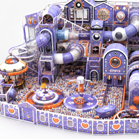 Oferta Especial: Parque Infantil Comercial Interior para Niños con Tobogán en Espiral y Carrusel, Temática Galáctica Personalizada, de Calidad Premium, Seguro y Duradero