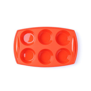 Prix usine 6 cavités circulaire <span class=keywords><strong>Silicone</strong></span> moule antiadhésif plateau de <span class=keywords><strong>cuisson</strong></span> moule de <span class=keywords><strong>cuisson</strong></span> pour biscuits <span class=keywords><strong>papier</strong></span> Cupcakes chocolat crème glacée - Product Image 4