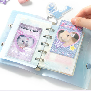 Cuaderno portátil M5 A7 <span class=keywords><strong>de</strong></span> hojas sueltas para niñas, <span class=keywords><strong>libro</strong></span> <span class=keywords><strong>de</strong></span> tarjetas con estampado <span class=keywords><strong>de</strong></span> mariposas <span class=keywords><strong>de</strong></span> alto valor <span class=keywords><strong>de</strong></span> PVC, <span class=keywords><strong>libro</strong></span> <span class=keywords><strong>de</strong></span> mano Core Mo Swaying Dreams - Product Image 5