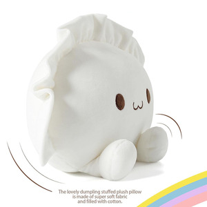 Linda almohada de felpa comida divertida sopa Bola de masa hervida animales de peluche juguetes suaves abrazando regalos niños juguete blanco al por mayor Bola de masa hervida <span class=keywords><strong>spam</strong></span> felpa - Product Image 3