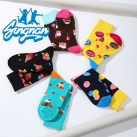 Chaussettes Jacquard à Motifs Fruités et Alimentaires pour Hommes, Personnalisées en Usine, Nouveauté, Vente en Gros, Chaussettes Drôles et Fantaisie