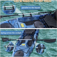 Support de pagaie en plastique pour kayak 2 places, gain de place, accessoires de pêche et de kayak, support pour filet et cannes à pêche
