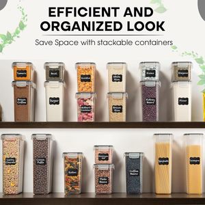 BPA-Free PP <b>Plastic</b> Injection-Molded Modern Multifunction <b>Set</b> 48 Airtight Dustproof Freshness-Preserving Food Kitchen Pantry - Product Image 5