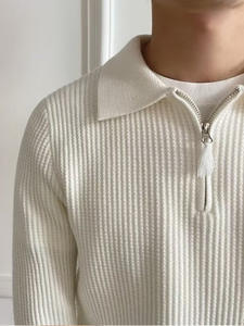 بلوفر رجالي بتصميم كوري فضفاض لموسم الخريف/الشتاء، تصميم عصري، توريد ODM لتيشيرت بولو 24 - Product Image 3