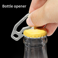 TGZUO Porte-clés en titane ultra-léger avec décapsuleur, porte-clés EDC squelette de précision CNC, connecteur de clé de voiture anti-perte
