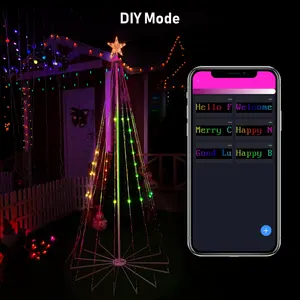 App Remote Control Smart RGB Artificial Christmas Tree Led Lights For Holidays