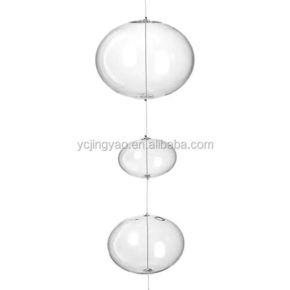 Enfeites de vidro oco de pendurar borosilicate transparente/esferas/globos com furo